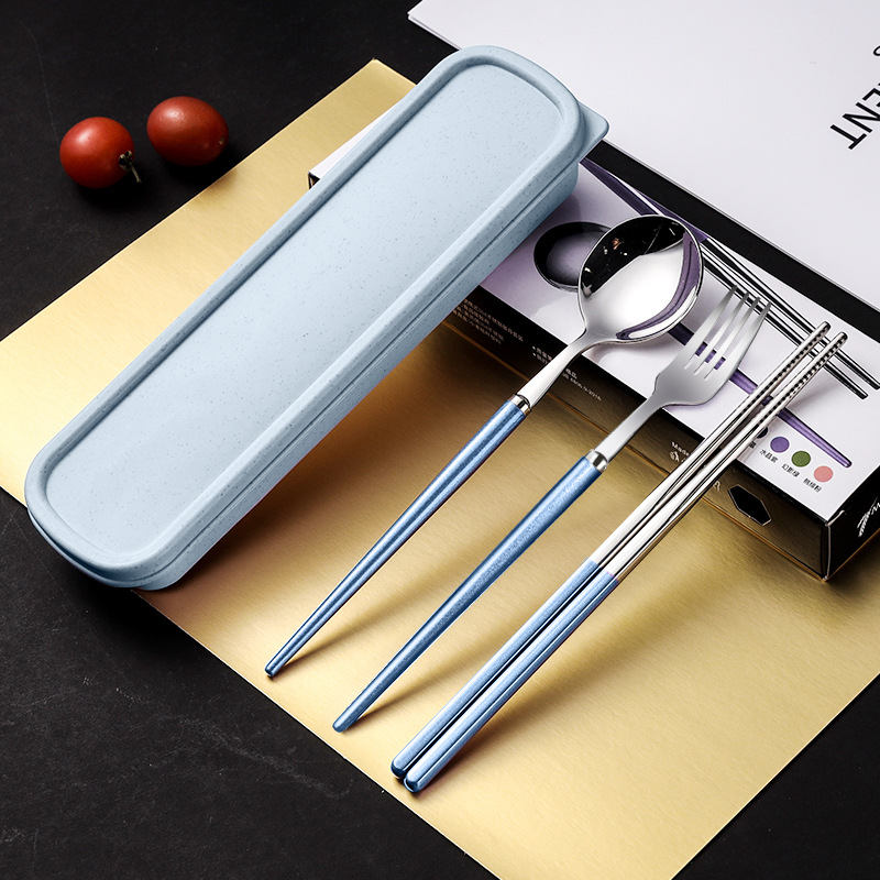 Portugal 304 portátil vajilla traje cuchara Tenedor palillos Nordic viaje casa Estudiante Adulto regalo