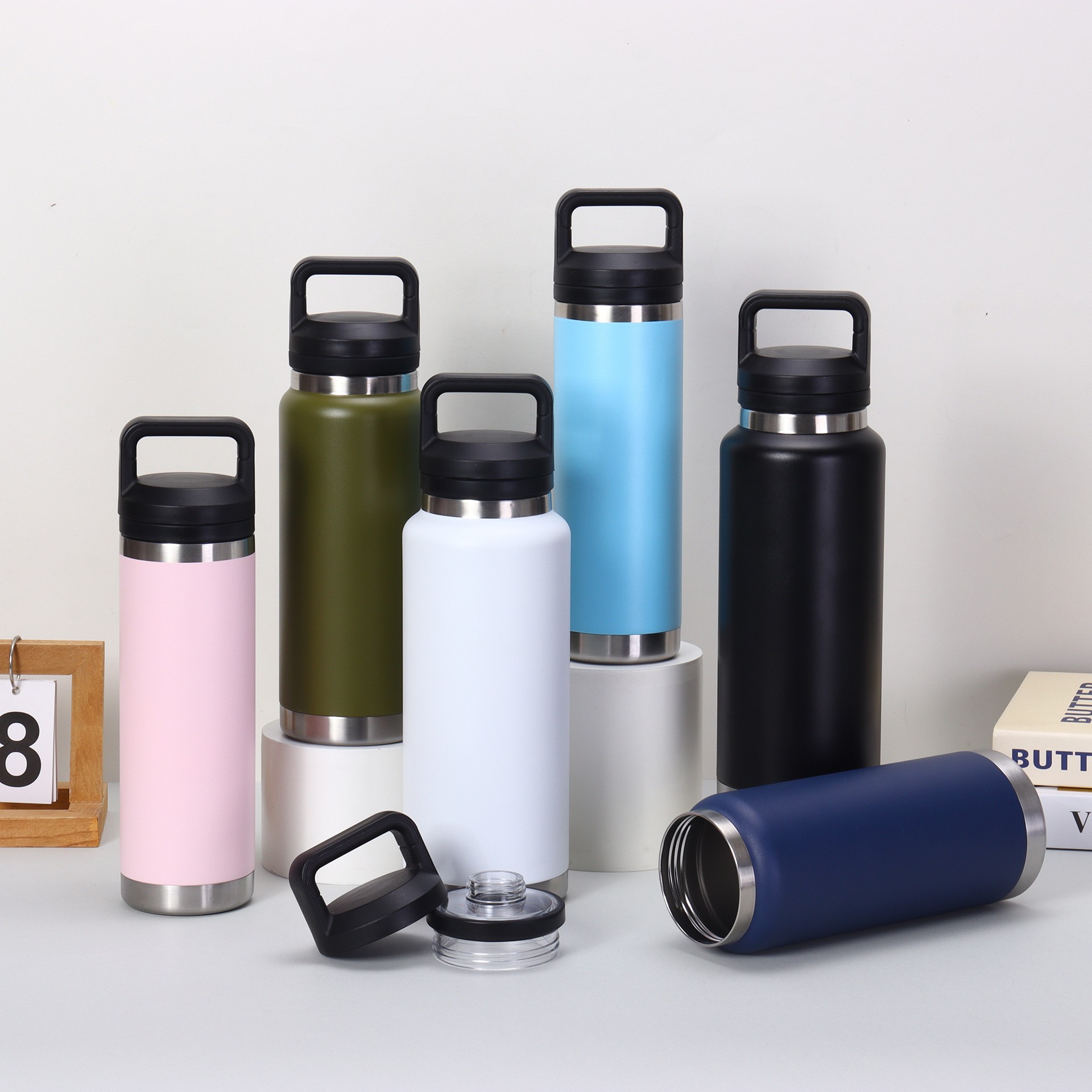 Transfronterizos de alta capacidad de viaje de 1100ml hervidor de agua 304 acero inoxidable doble taza de vacío hervidor de agua portátil al aire libre