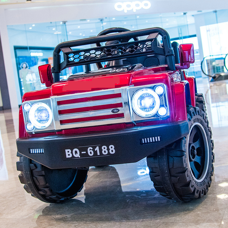 Nuevo coche eléctrico para niños portátil de control remoto para niños vehículo todoterreno coche de juguete para bebés cochecito eléctrico de cuatro ruedas