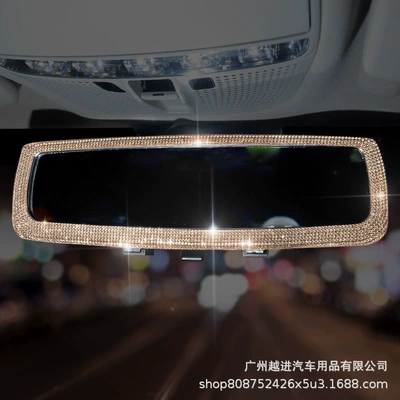 Decorative Mirror Diamond Car Reversing | Other Automotive Interior Supplies - hot-drilling-champagne-drill