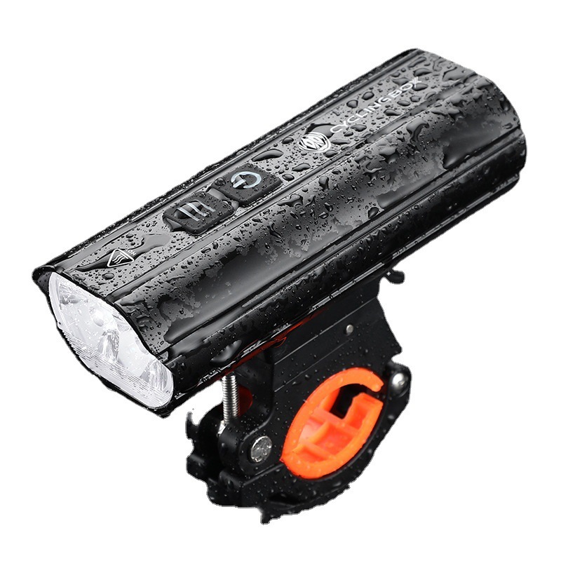 Lámpara de carga USB de bicicleta T6 de doble cabeza Faro de aleación de aluminio esmerilado faro portátil equipo de equitación