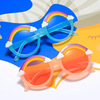 Children's fashionable sunglasses, rainbow trend glasses, cartoon sun protection cream, 2023 collection, UF-protection