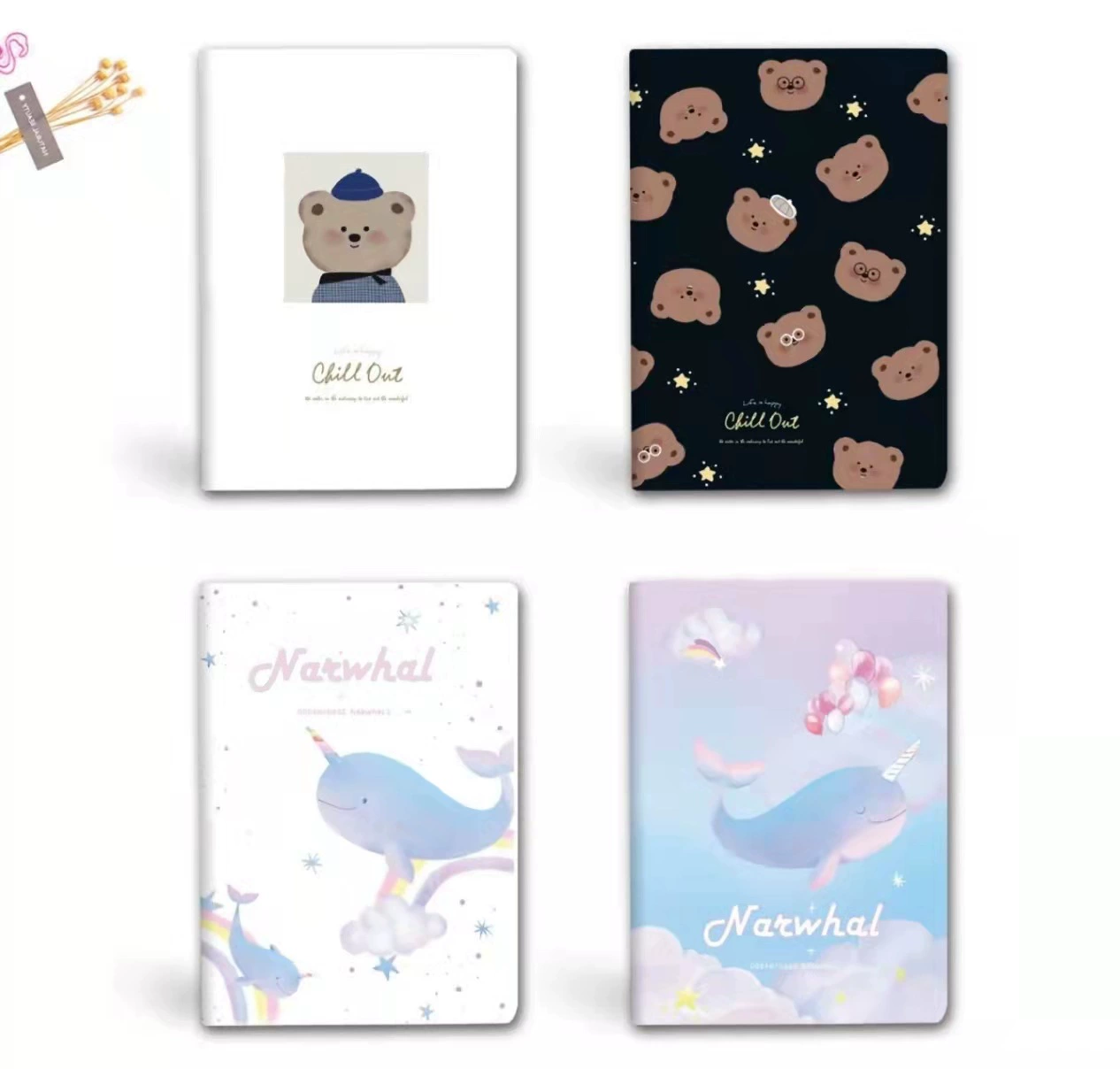 Notebook for Elementary Students, A5/B5 (32K/16K), 60–148 sheets (120–296 pages), assorted covers