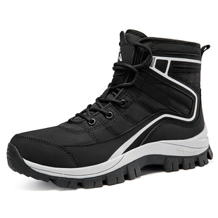 Popular Winter Snow Boots for Men and Women, Outdoor Travel Thickened Warm High-Top Cotton Shoes, Hiking and Mountaineering Shoes