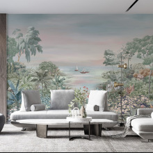 酒店大堂背景墙翻新加厚壁画防水自粘墙纸壁纸自贴墙贴厂家批发