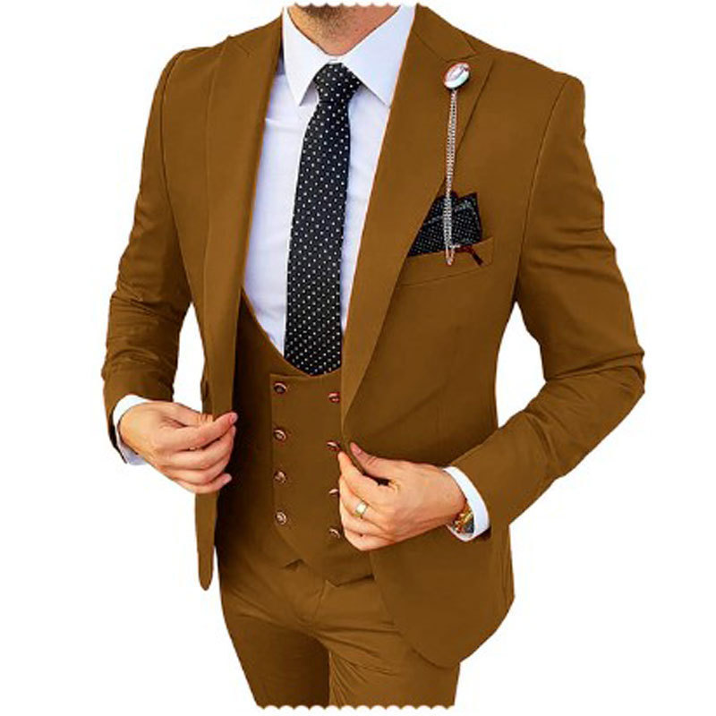 브라운 (탑 + 조끼 + 바지)