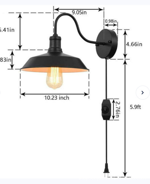 Explosiones transfronterizas para lámparas Zhongshan E27E26 soporte de lámpara industrial retro americano interruptor de aire enchufe lámpara de pared de hierro forjado