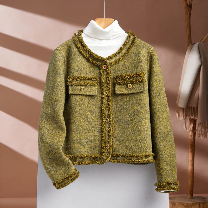 Close-up of Cardigan Fabric