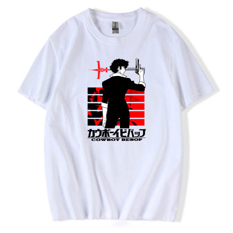 Cross-border one-piece delivery Star Cowboy Cowboy Bebop bounty hunter Sun man T-shirt cotton short sleeve women's T