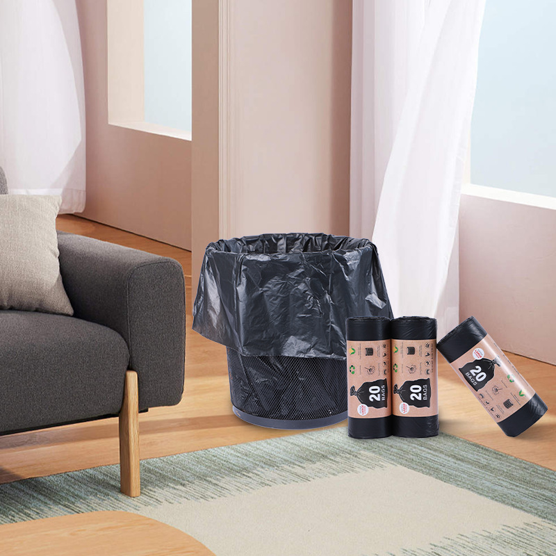 Amazon negro almidón base de basura degradable bolsa de basura engrosada aumentar la bolsa de reemplazo de inodoro desechable limpieza mayorista