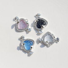 气质甜美糖果爱心挂件手工diy饰品耳环手链项链吊坠材料配件批发