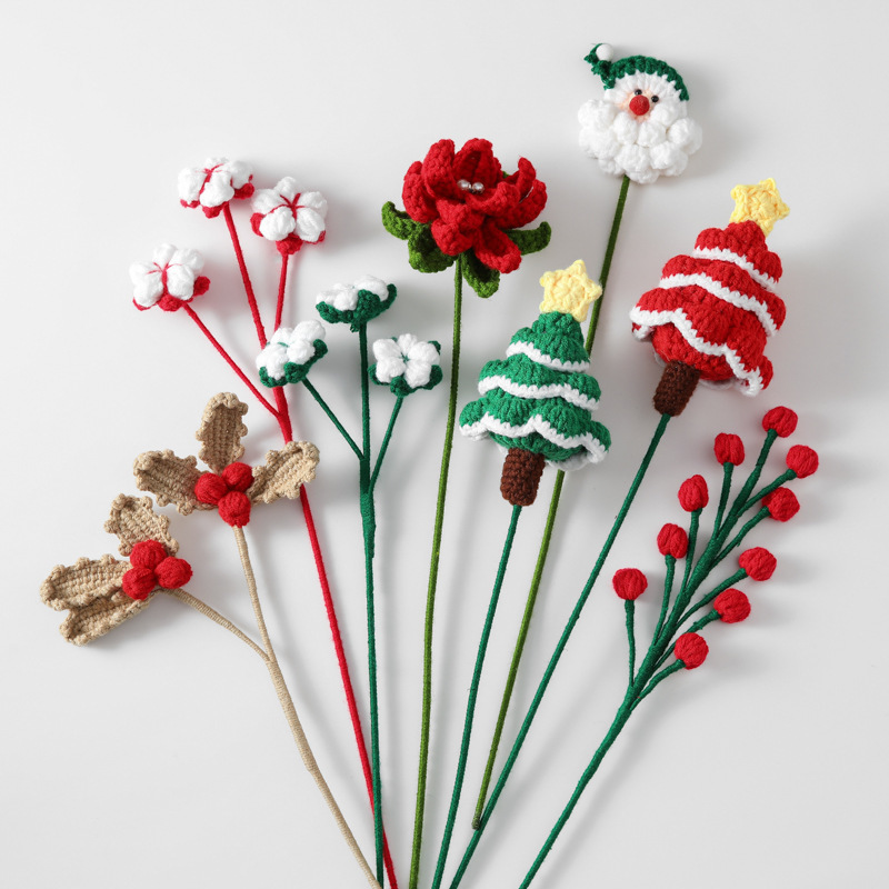 クリスマス毛糸花芸配葉花屋と完成品の新しいクリスマスシリーズの花束ホームショップ|undefined