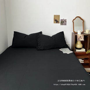 Single Piece Washed Cotton Bed Bed Sheets 1.8m Bedspread Bed Cover Three-Piece Set Simmons Mattress Dustproof Protection All-Inclusive