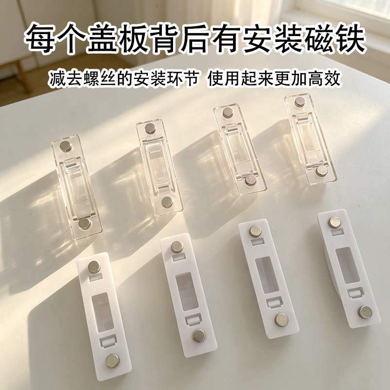 New American-Style Magnetic Switch Cover for Children, Wall-Mounted Anti-Electric Shock Protector, Household Safety Protection Product
