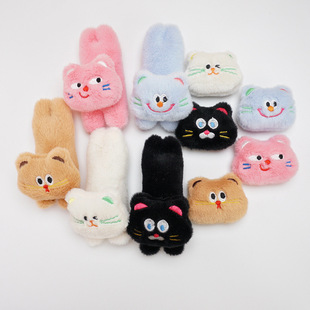 Cartoon Plush Funny Cat Doll Kitten Brooch Doll Student School Bag Pendant DIY Hair Accessories Shoes and Hats Accessories