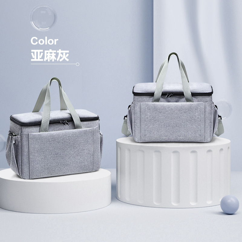 Nuevo bolso colgante gris lino (gran capacidad) se puede levantar/espalda/bandolera/colgante