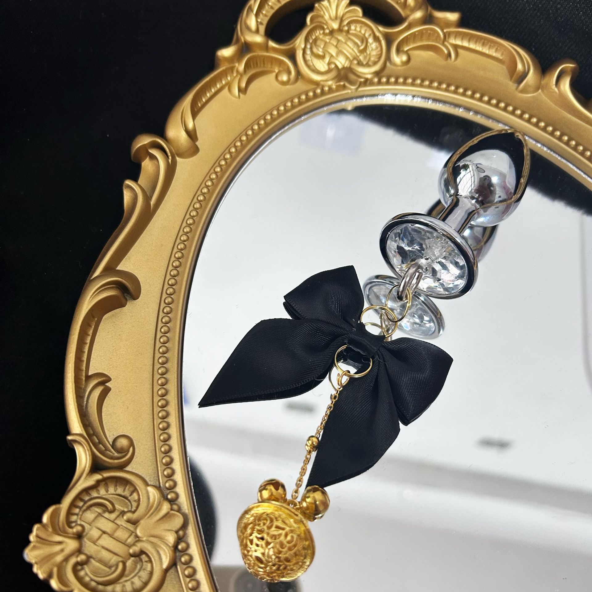 검정색과 은색 1.8 항문 플러그