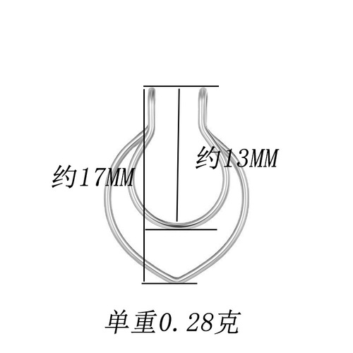 European and American simple stainless steel nose clip antlers love non-piercing nose nail African nose ring body piercing jewelry factory
