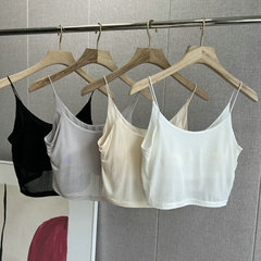 100 knitted silk fried thin breathable silk cotton coaster anti-bump U-shaped beautiful back base short sling summer 040203