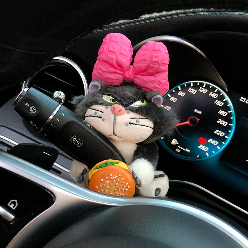 Automóvil control central limpiaparabrisas de mano pantalla de decoración muñeca adornos lindos muñecas de peluche juguetes accesorios para automóviles mujeres