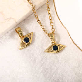 欧美跨境新款恶魔之眼项链吊坠 个性复古高级感diy饰品配件批发