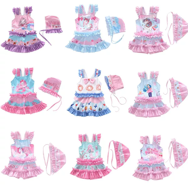 Children's Swimsuit for Girls, One-Piece Baby Girl's New Swimsuit, Infant Girls' Swimwear, Toddler Girls' Swimsuit