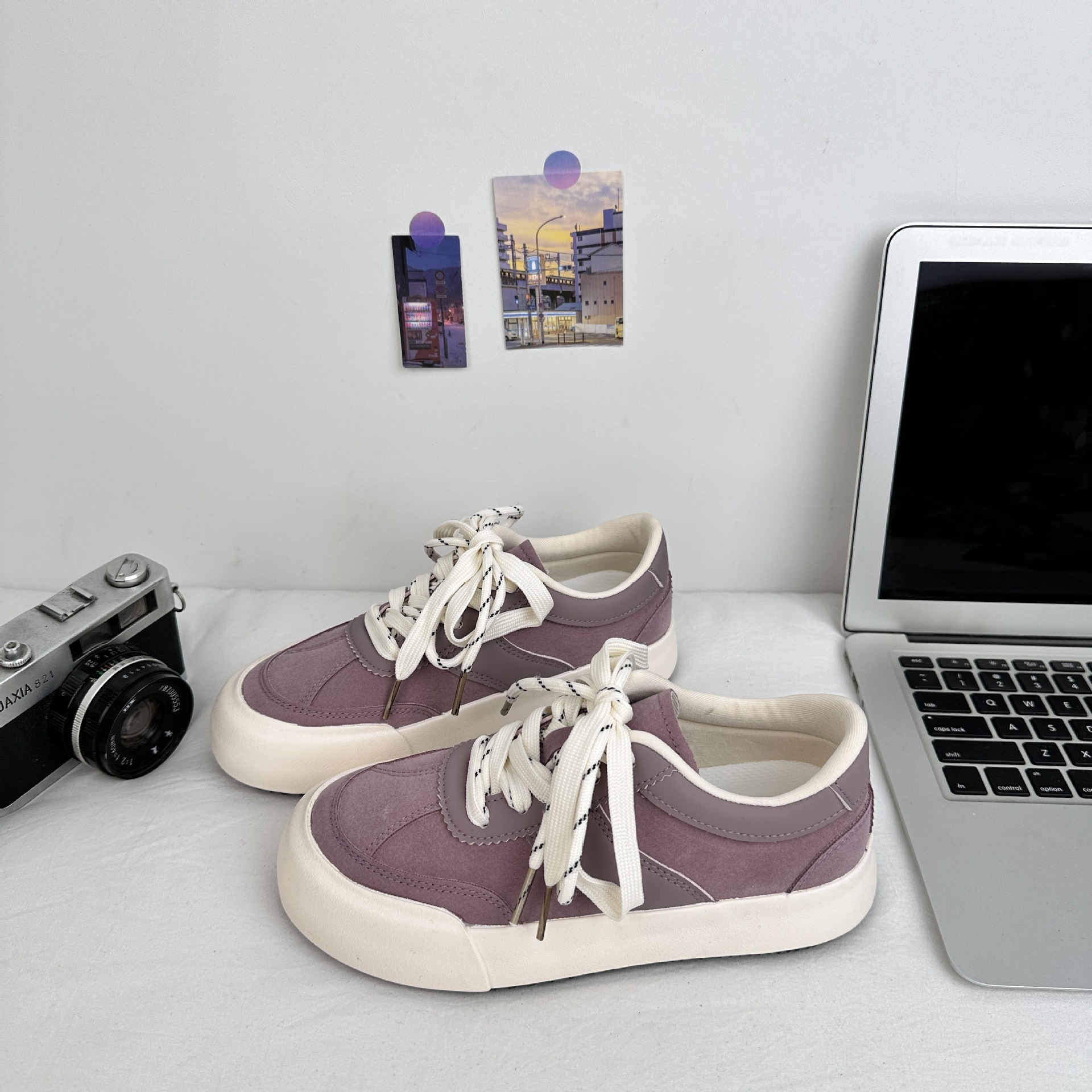 2025 arroz crema nuevo casual versátil zapatos blancos para estudiantes zapatos casuales cómodos zapatos deportivos 6607