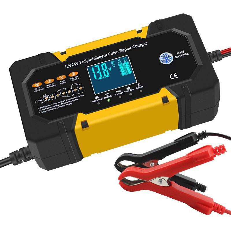 Foreign Trade Cross-Border 12V 24V Car Battery Charger Truck Battery Charger Intelligent Charging Repair