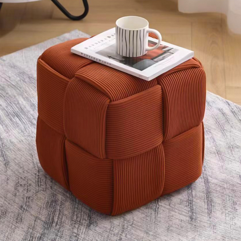Small Stool for Home Use, Low Stool, Trendy Creative Living Room Sofa Stool, Simple Coffee Table Stool, Entryway Shoe-Changing Stool