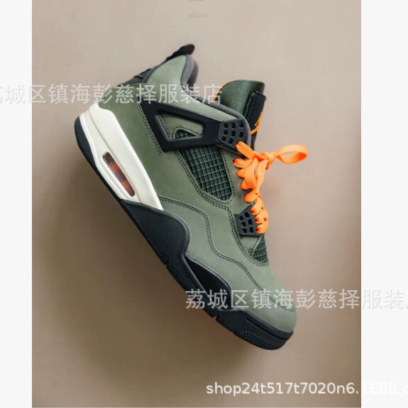 Putian Shoe Factory Direct Export Aj4 Basketball Shoes Oreo Cross-Border Export White Cement Jordan 4 Sports Basketball Shoes