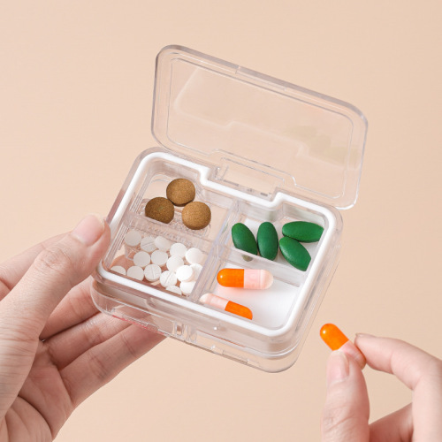 Japanese imakara four-in-one multi-purpose mini medicine box portable medicine cutter water cup medicine storage box collection