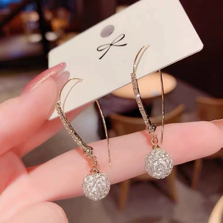 Модные изысканные серьги из жемчуга, дизайнерские круглые бусины, корейский стиль, тренд сезона