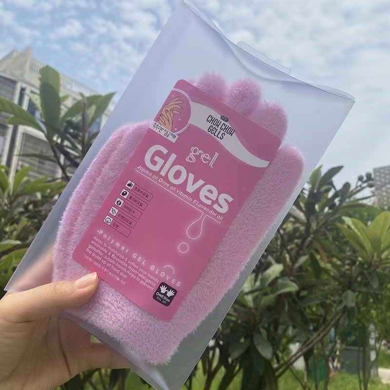 Tarjeta de PVC en caja gel de aceite esencial máscara de mano máscara de pie calcetines traje de cuidado corporal pantalla táctil Mano Cubierta de pie