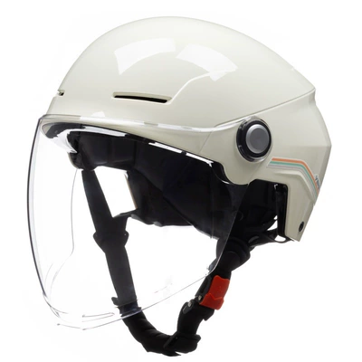 New National Standard wild horse: Motosiklet kaskı (dəbilqə) - khaki-white-with-long-transparent