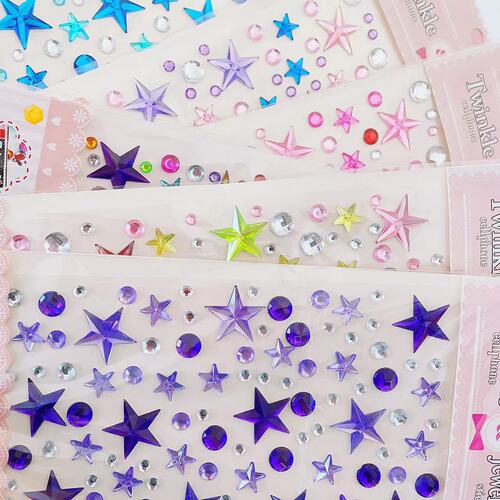 Large diamond color sticker paste handmade mobile phone case full of stars color red pink purple student decoration color diamond treasure