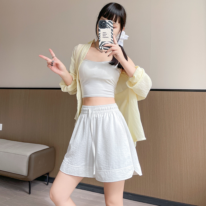 アイスシルク 山本ショーツ レディース 夏 薄手 アウター 2025 新作 ゆったり カジュアル 小柄 速乾 スポーツ 5点パンツ|undefined