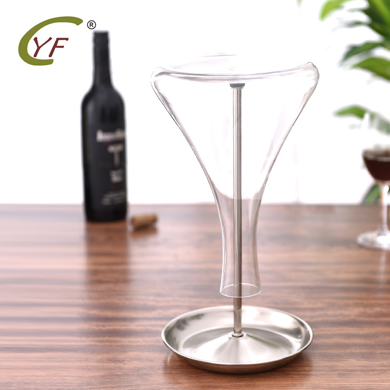 Soporte desmontable de madera para decantador de vino en stock, simple tendedero colgante para decantador, suministro transfronterizo al por mayor.