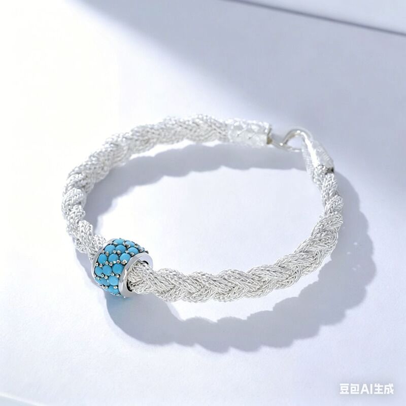 New Stylish Turkish Woven Bracelet with Turquoise, Couple's Bracelet for Men and Women, Popular and Versatile New Stylish Turkish Woven Bracelet with Turquoise, Couple's Bracelet for Men and Women, Popular and Versatile