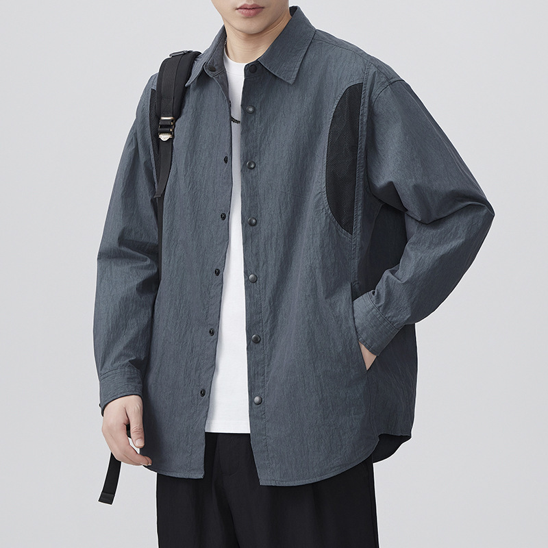 2025 New Spring & Fall Japanese Style Retro Men's Loose Mountain Style Outdoor Style Casual American Versatile Shirt