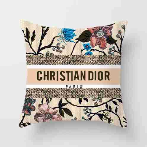 Cross-border AliExpress logo de marca europea y americana logo estilo de lujo ligero estilo cuadrado moda sala de estar sofá funda de almohada de felpa corta