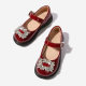 Girl's Leather Shoes Rhinestone Princess Shoes Little Girl's New Mary Jane Shoes Children's Performance Shoes Women's Baohua Children's Shoes