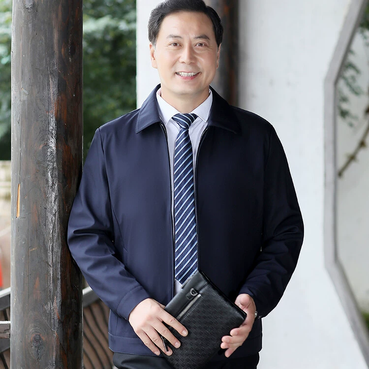 Мужское пальто, куртка, Мужская Весна и осень, тонкое 2023, Новое поступление, пальто, деловое повседневное пальто для папы средних лет