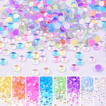 水晶玻璃摩卡半圆珍珠美甲珠 diy美甲人鱼珠美容装饰饰品手机配件