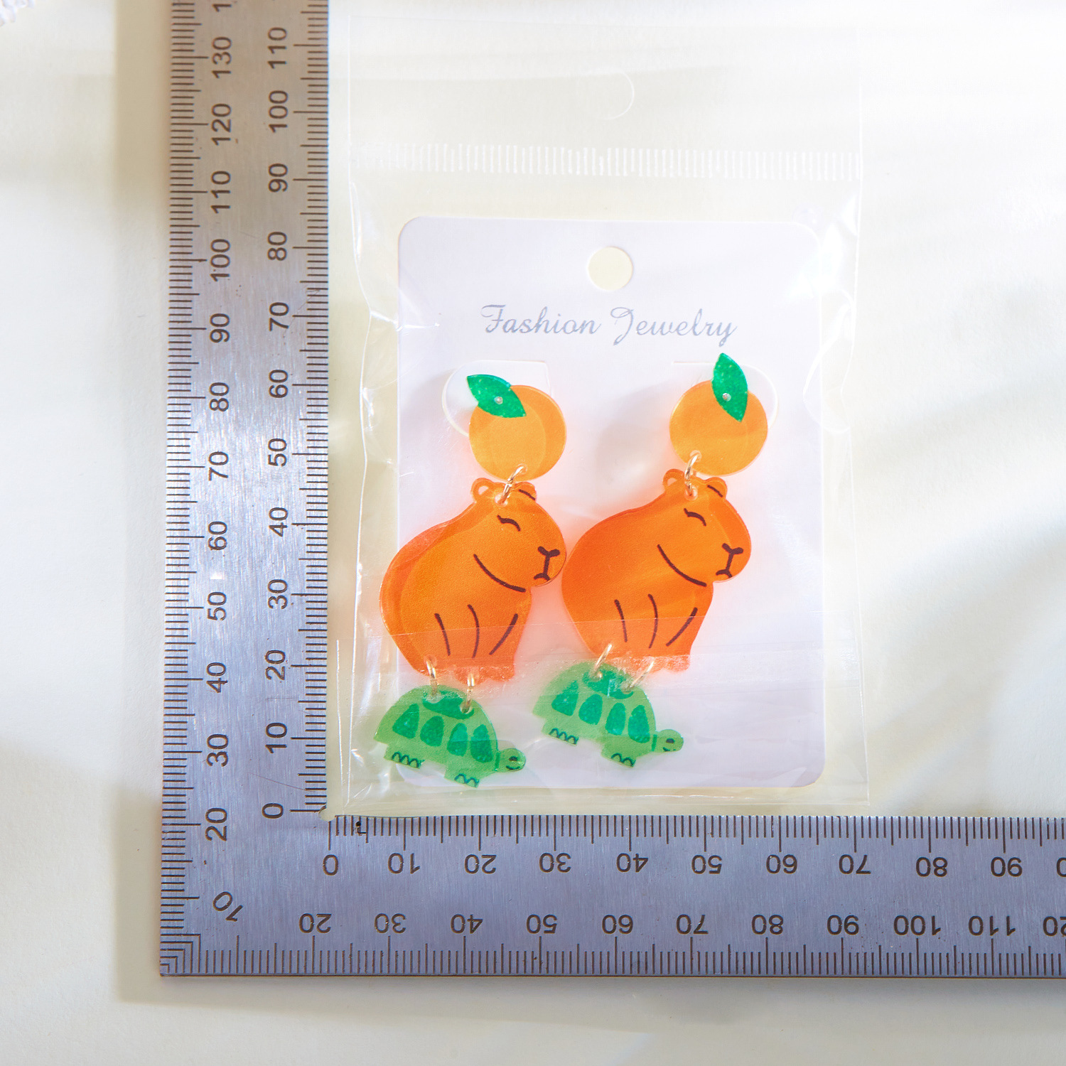 11g Weight Alloy Ear Needle Material Drop Earrings Classification 1 Pair Quantity Holiday, Daily Occasion Acrylic Material Starfish Pattern Spring&Summer Season Women's Gender Plating Design Vacation, Classic Style Style 1 Pair Vacation Classic Style Starfish Plating Acrylic Drop Earrings 1