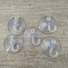 厂家直销PVC可拆卸透明挂钩吸盘 2.5cm-8cm玩具塑料配件无痕挂钩