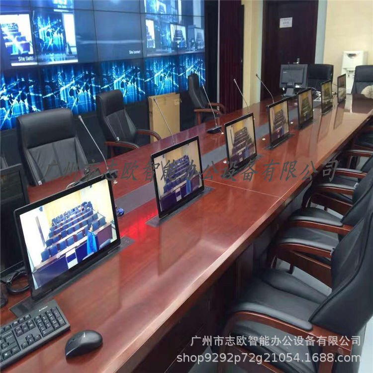 Paperless Conference Room Ultra-Thin Lcd Display with Microphone Hidden Lift Conference Table Manufacturer Paperless Conference Room Ultra-Thin Lcd Display with Microphone Hidden Lift Conference Table Manufacturer