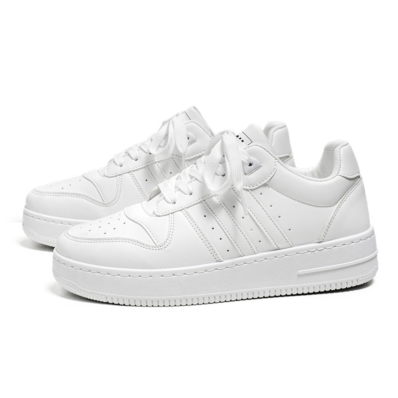 Zapatillas de deporte para hombres otoño nuevo cuero transpirable deportes zapatos casuales zapatos blancos de moda a juego para adolescentes y estudiantes