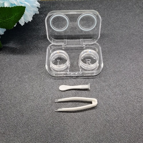 全透明一体隐形眼镜盒带防漏水圈美瞳盒子无需拧盖伴侣盒货源稳定