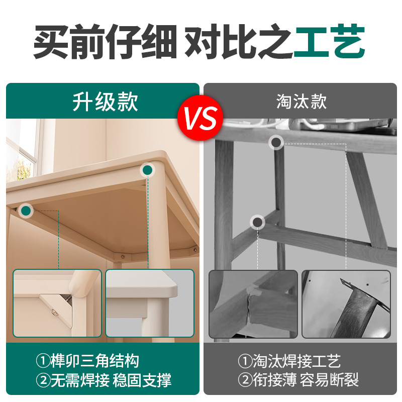 Mesa de comedor moderna y simple, mesas rectangulares de alquiler de casa, mesas de comedor de estilo INS, mesas y sillas