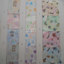 耐磨印花 葱粉反光皮革 心形卡通 花草彩色 格丽特细葱 水晶镜面